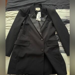 NWT L’Agence Duster Blazer Trench Coat In Black Size 12 $695.00